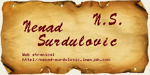 Nenad Surdulović vizit kartica